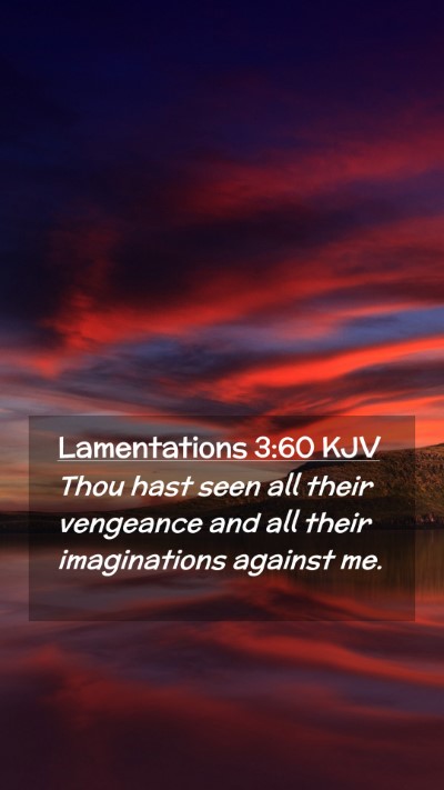 Picture 02 - Lamentations 3:60 KJV Mobile Phone Wallpaper - Thou hast seen all their vengeance and all their - Mobile Bible Verse Wallpaper