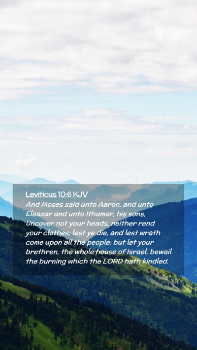 Picture 02 - Leviticus 10:6 KJV Mobile Phone Wallpaper - And Moses said unto Aaron, and unto Eleazar and - Mobile Bible Verse Wallpaper