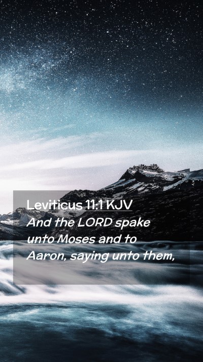Picture 02 - Leviticus 11:1 KJV Mobile Phone Wallpaper - And the LORD spake unto Moses and to Aaron, - Mobile Bible Verse Wallpaper