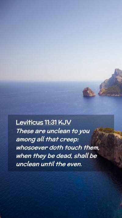 Picture 02 - Leviticus 11:31 KJV Mobile Phone Wallpaper - These are unclean to you among all that creep: - Mobile Bible Verse Wallpaper