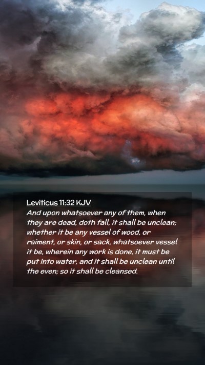 Picture 02 - Leviticus 11:32 KJV Mobile Phone Wallpaper - And upon whatsoever any of them, when they are - Mobile Bible Verse Wallpaper