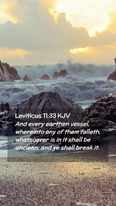 Picture 02 - Leviticus 11:33 KJV Mobile Phone Wallpaper - And every earthen vessel, whereinto any of them - Mobile Bible Verse Wallpaper