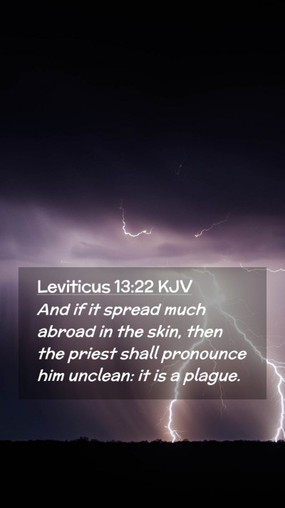 Picture 02 - Leviticus 13:22 KJV Mobile Phone Wallpaper - And if it spread much abroad in the skin, then - Mobile Bible Verse Wallpaper
