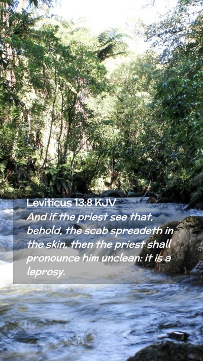 Picture 02 - Leviticus 13:8 KJV Mobile Phone Wallpaper - And if the priest see that, behold, the scab - Mobile Bible Verse Wallpaper