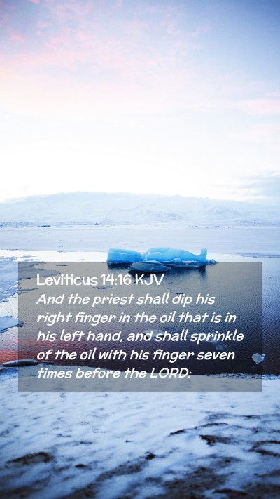 Picture 02 - Leviticus 14:16 KJV Mobile Phone Wallpaper - And the priest shall dip his right finger in the - Mobile Bible Verse Wallpaper