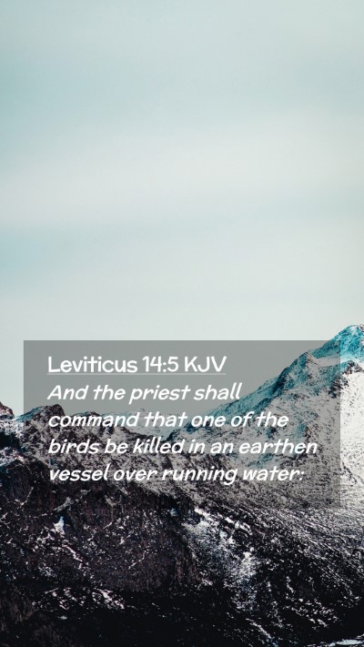 Picture 02 - Leviticus 14:5 KJV Mobile Phone Wallpaper - And the priest shall command that one of the - Mobile Bible Verse Wallpaper