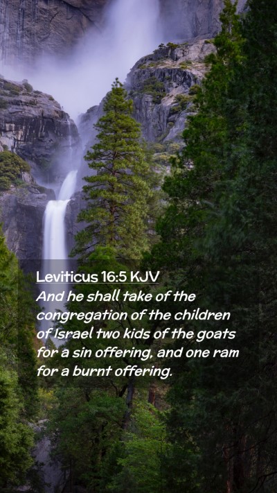 Picture 02 - Leviticus 16:5 KJV Mobile Phone Wallpaper - And he shall take of the congregation of the - Mobile Bible Verse Wallpaper