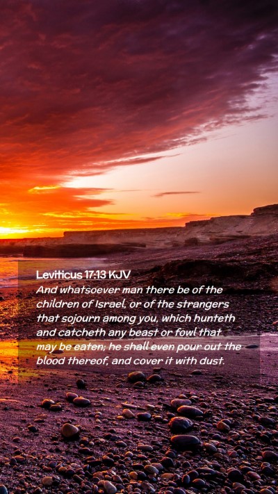 Picture 02 - Leviticus 17:13 KJV Mobile Phone Wallpaper - And whatsoever man there be of the children of - Mobile Bible Verse Wallpaper