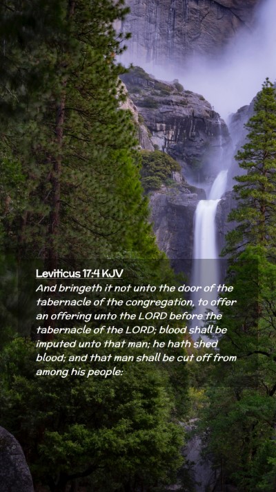 Picture 02 - Leviticus 17:4 KJV Mobile Phone Wallpaper - And bringeth it not unto the door of the - Mobile Bible Verse Wallpaper