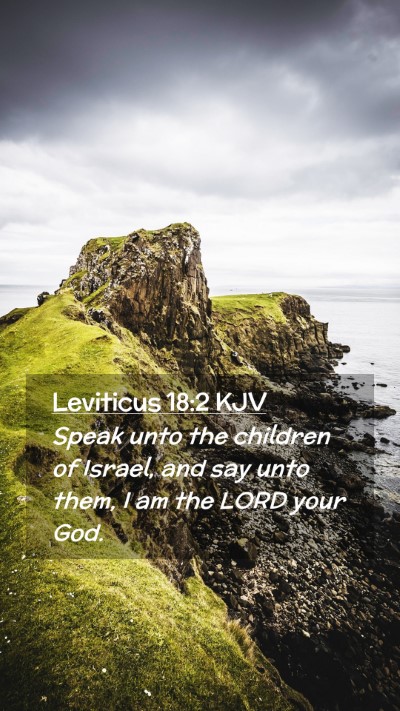 Picture 02 - Leviticus 18:2 KJV Mobile Phone Wallpaper - Speak unto the children of Israel, and say unto - Mobile Bible Verse Wallpaper