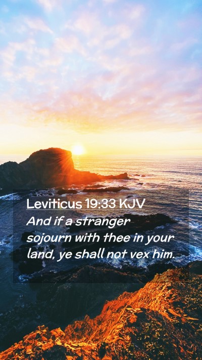 Picture 02 - Leviticus 19:33 KJV Mobile Phone Wallpaper - And if a stranger sojourn with thee in your land, - Mobile Bible Verse Wallpaper
