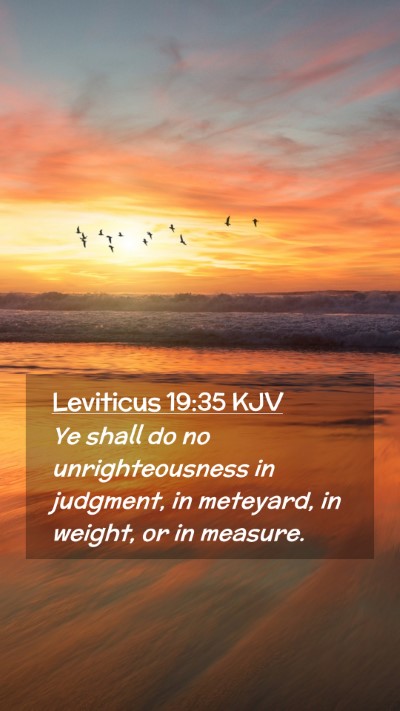 Picture 02 - Leviticus 19:35 KJV Mobile Phone Wallpaper - Ye shall do no unrighteousness in judgment, in - Mobile Bible Verse Wallpaper