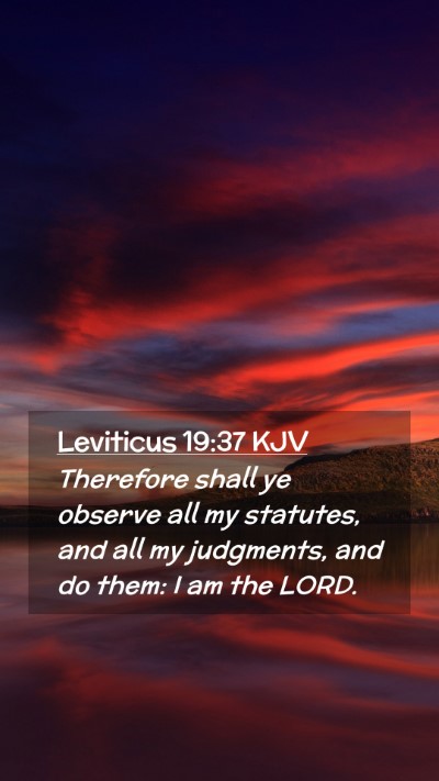 Picture 02 - Leviticus 19:37 KJV Mobile Phone Wallpaper - Therefore shall ye observe all my statutes, and - Mobile Bible Verse Wallpaper