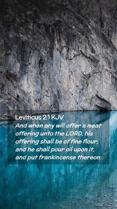 Picture 02 - Leviticus 2:1 KJV Mobile Phone Wallpaper - And when any will offer a meat offering unto the - Mobile Bible Verse Wallpaper