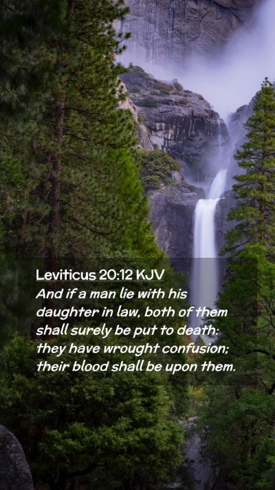 Picture 02 - Leviticus 20:12 KJV Mobile Phone Wallpaper - And if a man lie with his daughter in law, both - Mobile Bible Verse Wallpaper