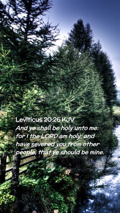 Picture 02 - Leviticus 20:26 KJV Mobile Phone Wallpaper - And ye shall be holy unto me: for I the LORD am - Mobile Bible Verse Wallpaper
