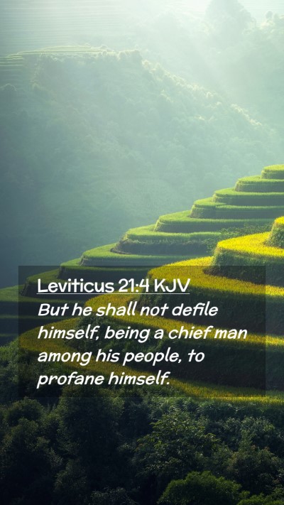 Picture 02 - Leviticus 21:4 KJV Mobile Phone Wallpaper - But he shall not defile himself, being a chief - Mobile Bible Verse Wallpaper