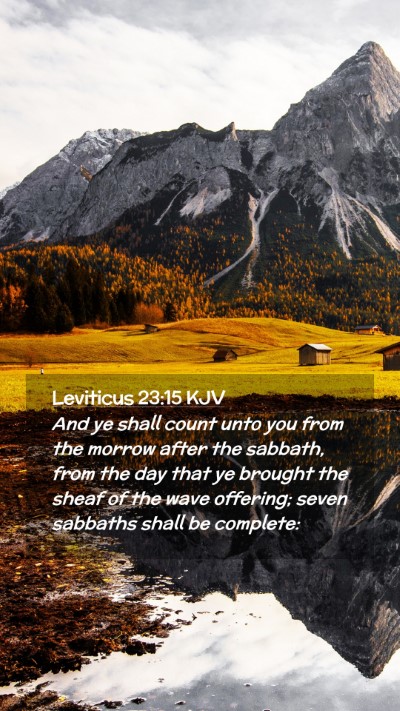 Picture 02 - Leviticus 23:15 KJV Mobile Phone Wallpaper - And ye shall count unto you from the morrow after - Mobile Bible Verse Wallpaper
