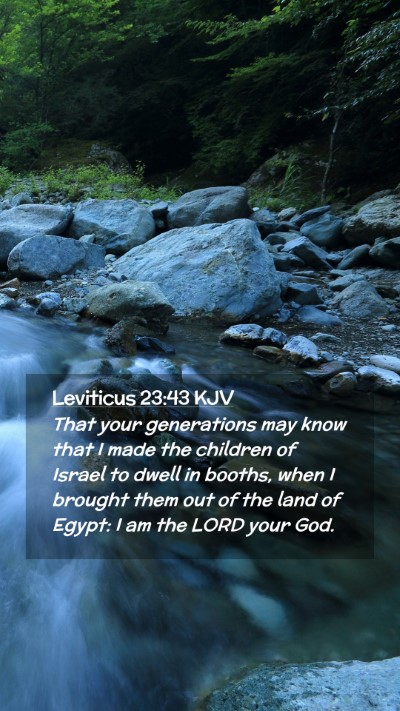 Picture 02 - Leviticus 23:43 KJV Mobile Phone Wallpaper - That your generations may know that I made the - Mobile Bible Verse Wallpaper