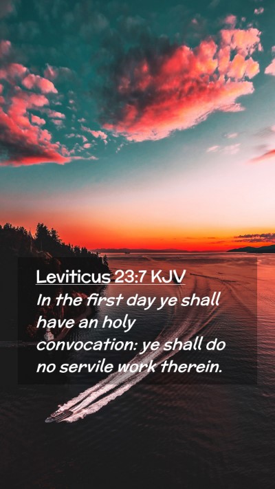 Picture 02 - Leviticus 23:7 KJV Mobile Phone Wallpaper - In the first day ye shall have an holy - Mobile Bible Verse Wallpaper