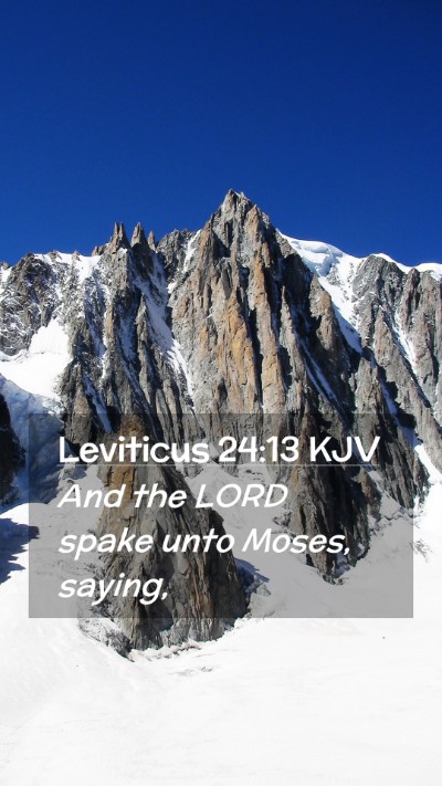 Picture 02 - Leviticus 24:13 KJV Mobile Phone Wallpaper - And the LORD spake unto Moses, - Mobile Bible Verse Wallpaper