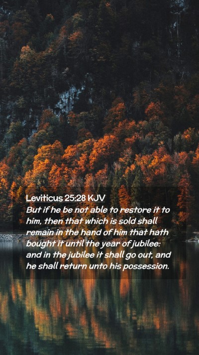 Picture 02 - Leviticus 25:28 KJV Mobile Phone Wallpaper - But if he be not able to restore it to him, then - Mobile Bible Verse Wallpaper
