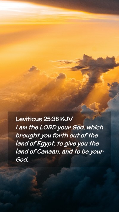Picture 02 - Leviticus 25:38 KJV Mobile Phone Wallpaper - I am the LORD your God, which brought you forth - Mobile Bible Verse Wallpaper