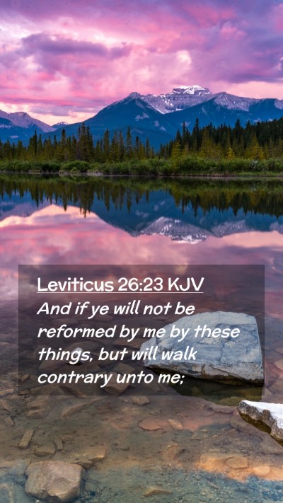 Picture 02 - Leviticus 26:23 KJV Mobile Phone Wallpaper - And if ye will not be reformed by me by these - Mobile Bible Verse Wallpaper