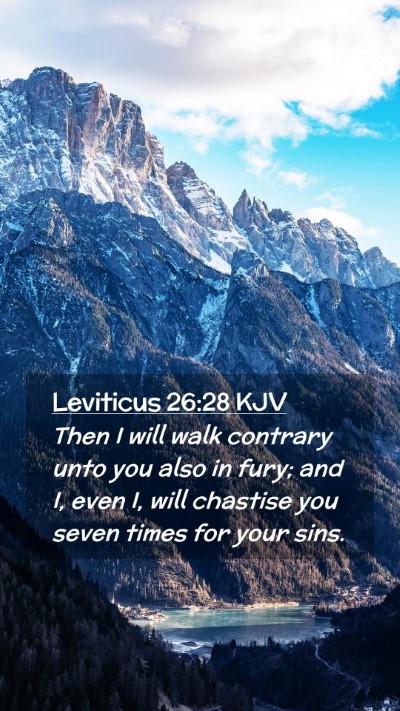Picture 02 - Leviticus 26:28 KJV Mobile Phone Wallpaper - Then I will walk contrary unto you also in fury; - Mobile Bible Verse Wallpaper