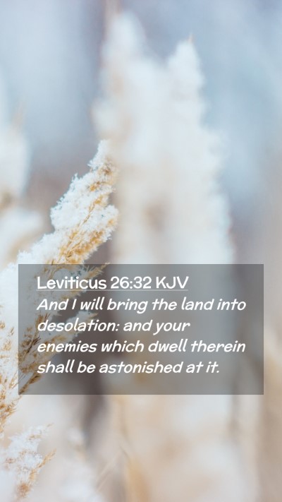 Picture 02 - Leviticus 26:32 KJV Mobile Phone Wallpaper - And I will bring the land into desolation: and - Mobile Bible Verse Wallpaper
