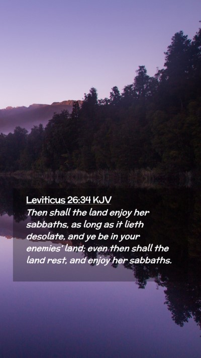 Picture 02 - Leviticus 26:34 KJV Mobile Phone Wallpaper - Then shall the land enjoy her sabbaths, as long - Mobile Bible Verse Wallpaper
