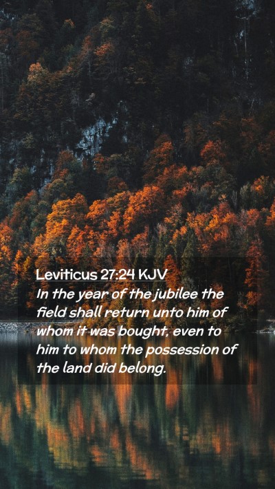 Picture 02 - Leviticus 27:24 KJV Mobile Phone Wallpaper - In the year of the jubilee the field shall return - Mobile Bible Verse Wallpaper