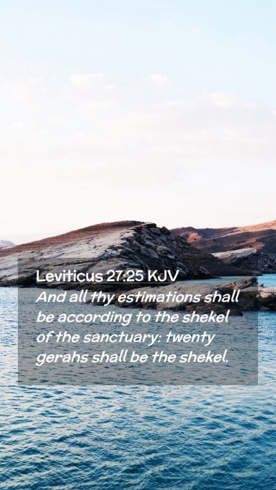 Picture 02 - Leviticus 27:25 KJV Mobile Phone Wallpaper - And all thy estimations shall be according to the - Mobile Bible Verse Wallpaper