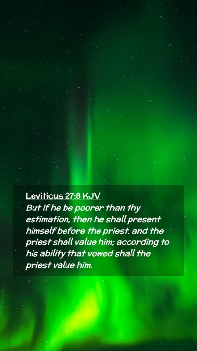 Picture 02 - Leviticus 27:8 KJV Mobile Phone Wallpaper - But if he be poorer than thy estimation, then he - Mobile Bible Verse Wallpaper