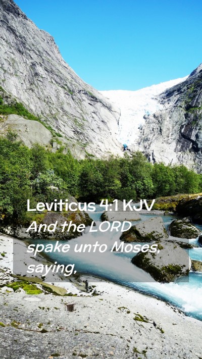 Picture 02 - Leviticus 4:1 KJV Mobile Phone Wallpaper - And the LORD spake unto Moses, - Mobile Bible Verse Wallpaper