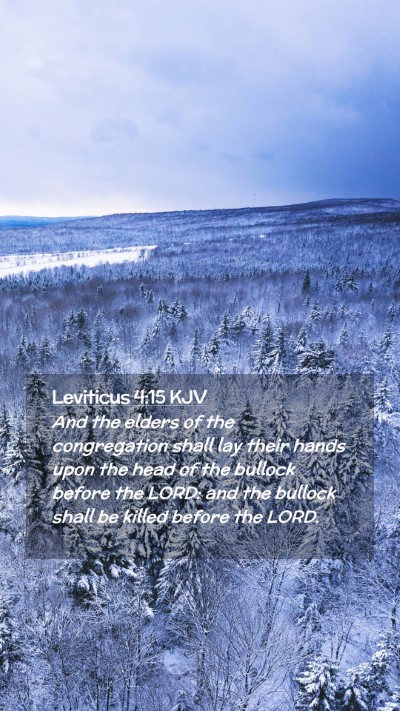 Picture 02 - Leviticus 4:15 KJV Mobile Phone Wallpaper - And the elders of the congregation shall lay - Mobile Bible Verse Wallpaper