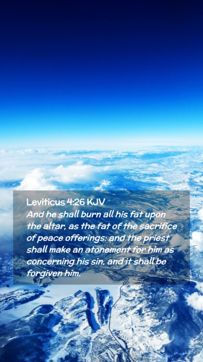 Picture 02 - Leviticus 4:26 KJV Mobile Phone Wallpaper - And he shall burn all his fat upon the altar, as - Mobile Bible Verse Wallpaper