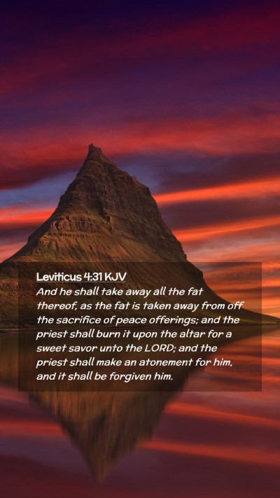 Picture 02 - Leviticus 4:31 KJV Mobile Phone Wallpaper - And he shall take away all the fat thereof, as - Mobile Bible Verse Wallpaper