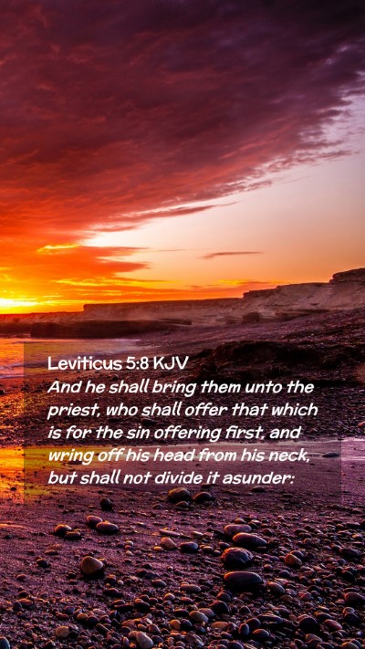 Picture 02 - Leviticus 5:8 KJV Mobile Phone Wallpaper - And he shall bring them unto the priest, who - Mobile Bible Verse Wallpaper