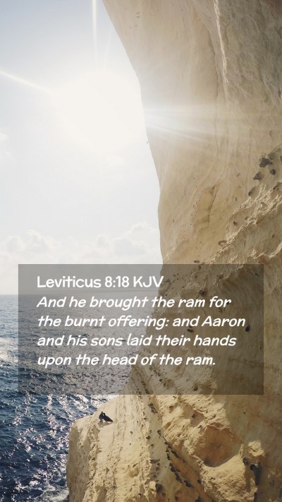 Picture 02 - Leviticus 8:18 KJV Mobile Phone Wallpaper - And he brought the ram for the burnt offering: - Mobile Bible Verse Wallpaper