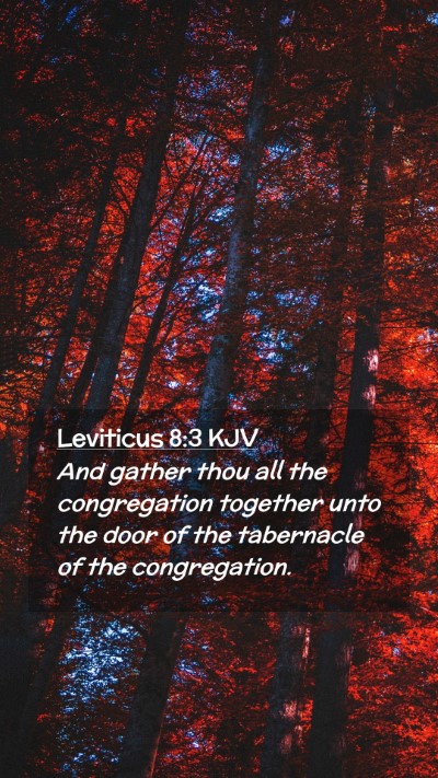 Picture 02 - Leviticus 8:3 KJV Mobile Phone Wallpaper - And gather thou all the congregation together - Mobile Bible Verse Wallpaper