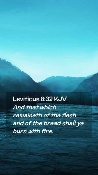 Picture 02 - Leviticus 8:32 KJV Mobile Phone Wallpaper - And that which remaineth of the flesh and of the - Mobile Bible Verse Wallpaper