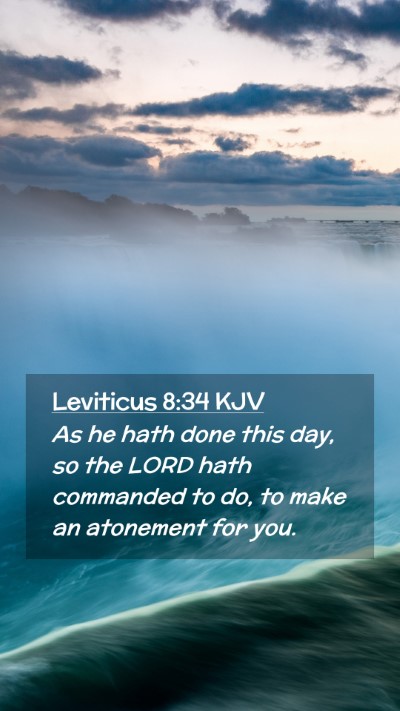 Picture 02 - Leviticus 8:34 KJV Mobile Phone Wallpaper - As he hath done this day, so the LORD hath - Mobile Bible Verse Wallpaper