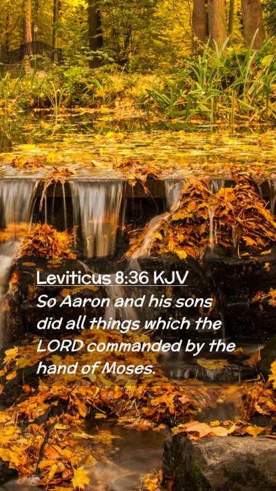 Picture 02 - Leviticus 8:36 KJV Mobile Phone Wallpaper - So Aaron and his sons did all things which the - Mobile Bible Verse Wallpaper