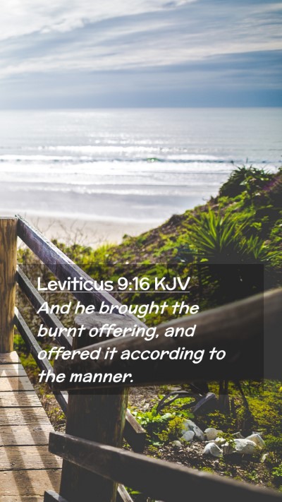 Picture 02 - Leviticus 9:16 KJV Mobile Phone Wallpaper - And he brought the burnt offering, and offered it - Mobile Bible Verse Wallpaper