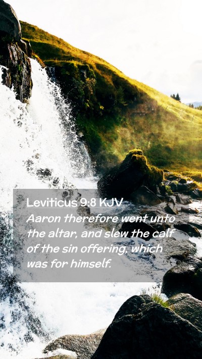 Picture 02 - Leviticus 9:8 KJV Mobile Phone Wallpaper - Aaron therefore went unto the altar, and slew the - Mobile Bible Verse Wallpaper