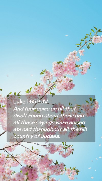 Picture 02 - Luke 1:65 KJV Mobile Phone Wallpaper - And fear came on all that dwelt round about them: - Mobile Bible Verse Wallpaper