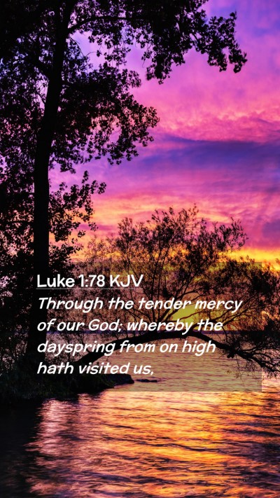 Picture 02 - Luke 1:78 KJV Mobile Phone Wallpaper - Through the tender mercy of our God; whereby the - Mobile Bible Verse Wallpaper