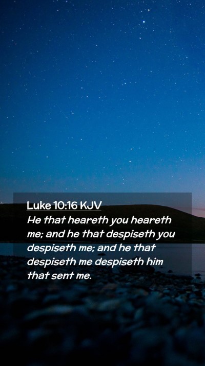 Picture 02 - Luke 10:16 KJV Mobile Phone Wallpaper - He that heareth you heareth me; and he that - Mobile Bible Verse Wallpaper
