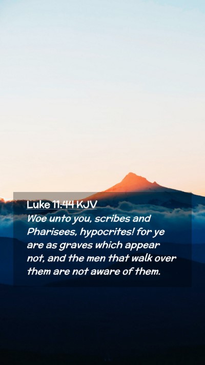 Picture 02 - Luke 11:44 KJV Mobile Phone Wallpaper - Woe unto you, scribes and Pharisees, hypocrites! - Mobile Bible Verse Wallpaper